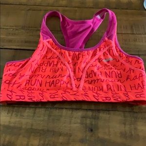 Brooks run happy festive sports bra workout fit